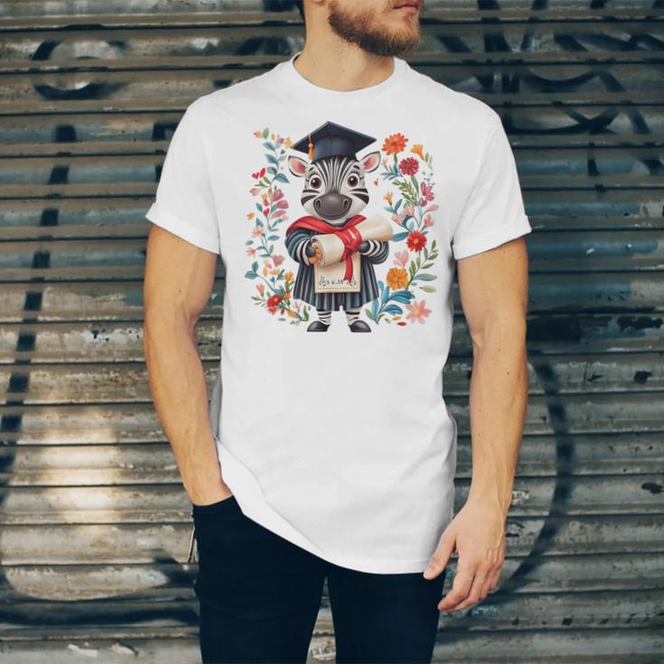 Cute Graduation Zebra Holding DiplomaShirt Unisex Jersey T-Shirt