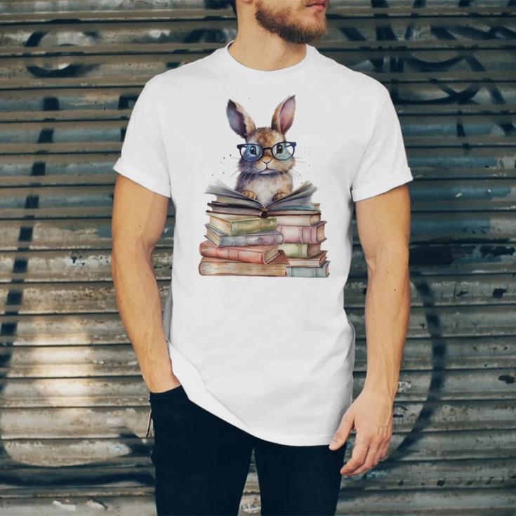 Cute Reading Bunny With Glasses Books Bookworm Reader Book Premium Tri-Blend Unisex Jersey T-Shirt Cute Reading Bunny With Glasses Books Bookworm Reader Book Premium Tri-Blend Unisex Jersey T-Shirt