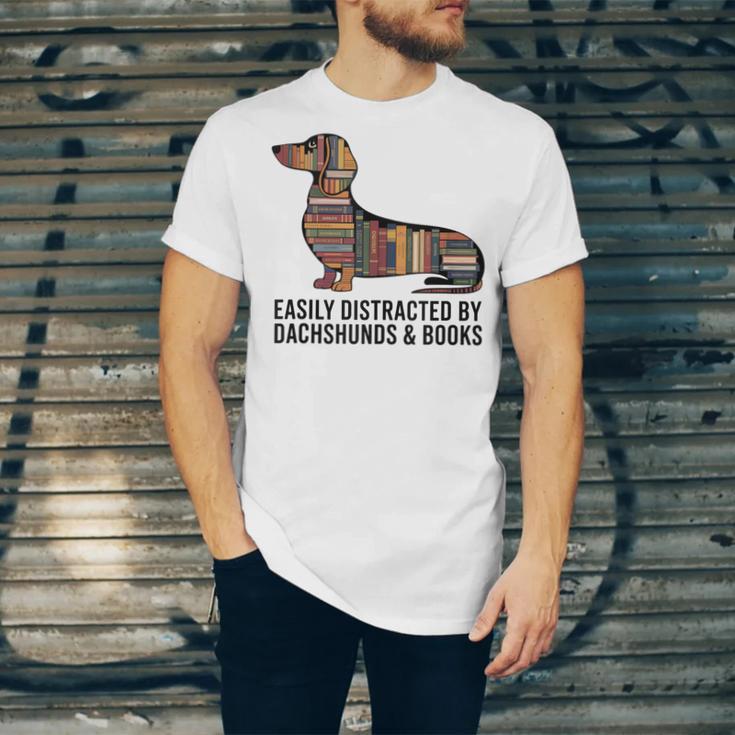 Dachshund Dog Dachshund Decor Books Nerds Dachshund Unisex Jersey T-Shirt Dachshund Dog Dachshund Decor Books Nerds Dachshund Unisex Jersey T-Shirt