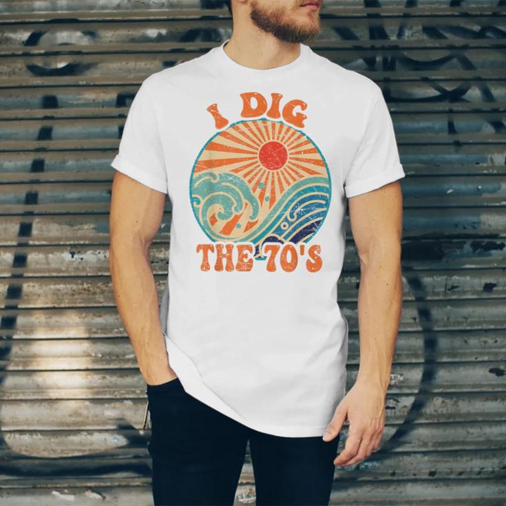 I Dig The 70s Aesthetic Nostalgia 1970's Retro 70s Party Unisex Jersey T-Shirt I Dig The 70s Aesthetic Nostalgia 1970's Retro 70s Party Unisex Jersey T-Shirt