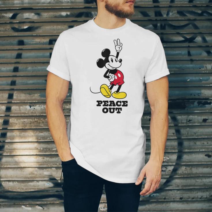 Disney Mickey Mouse Peace Out Totally Retro Graduation Unisex Jersey T-Shirt