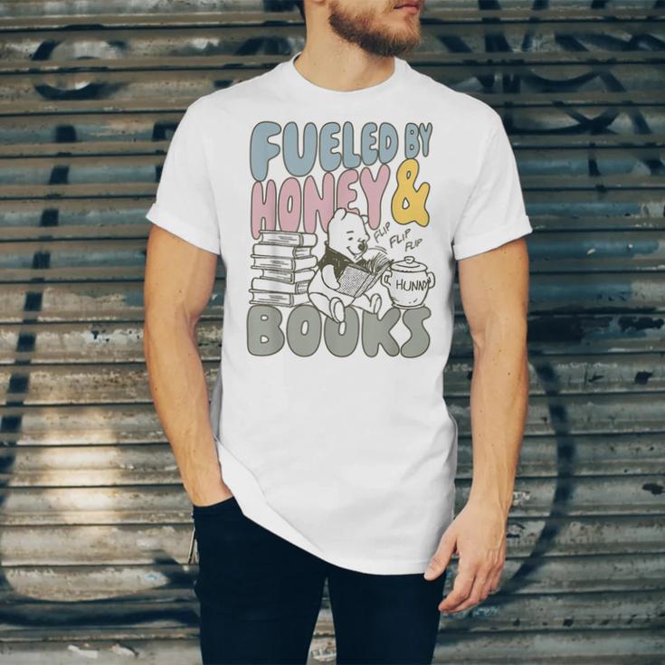 Disney Winnie The Pooh Fueled By Honey & Books Sketch Unisex Jersey T-Shirt Disney Winnie The Pooh Fueled By Honey & Books Sketch Unisex Jersey T-Shirt