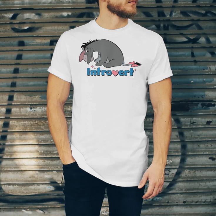Disney Winnie The Pooh Introvert Eeyore Logo Unisex Jersey T-Shirt Disney Winnie The Pooh Introvert Eeyore Logo Unisex Jersey T-Shirt