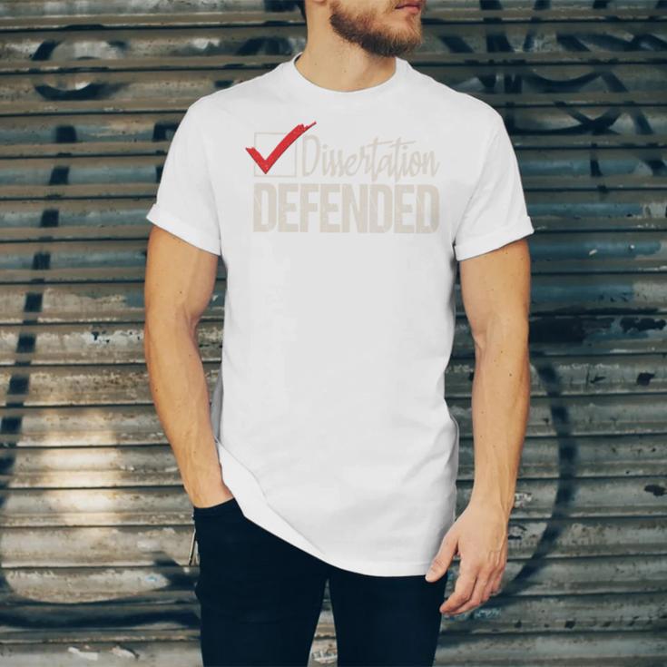 Dissertation Defended PhD Graduate PhD Graduation Unisex Jersey T-Shirt