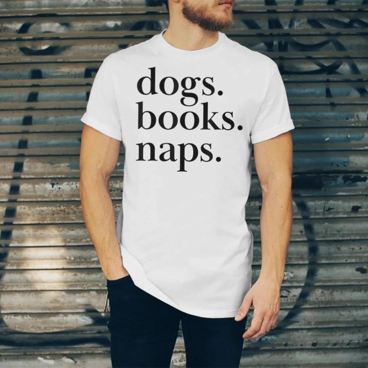 Dogs Books Naps Lovers Unisex Jersey T-Shirt
