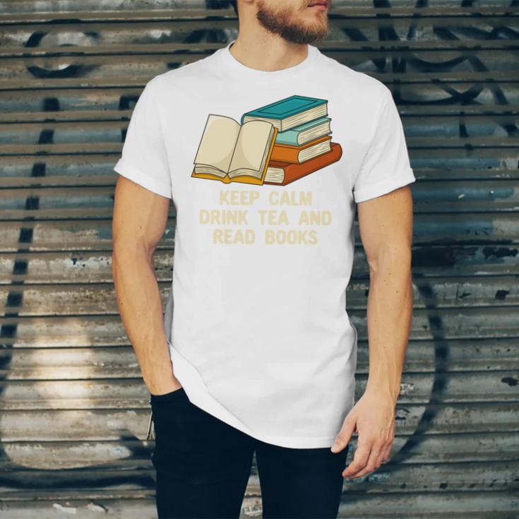 Drink Tea And Read Books Reading Bookworm Literature Unisex Jersey T-Shirt