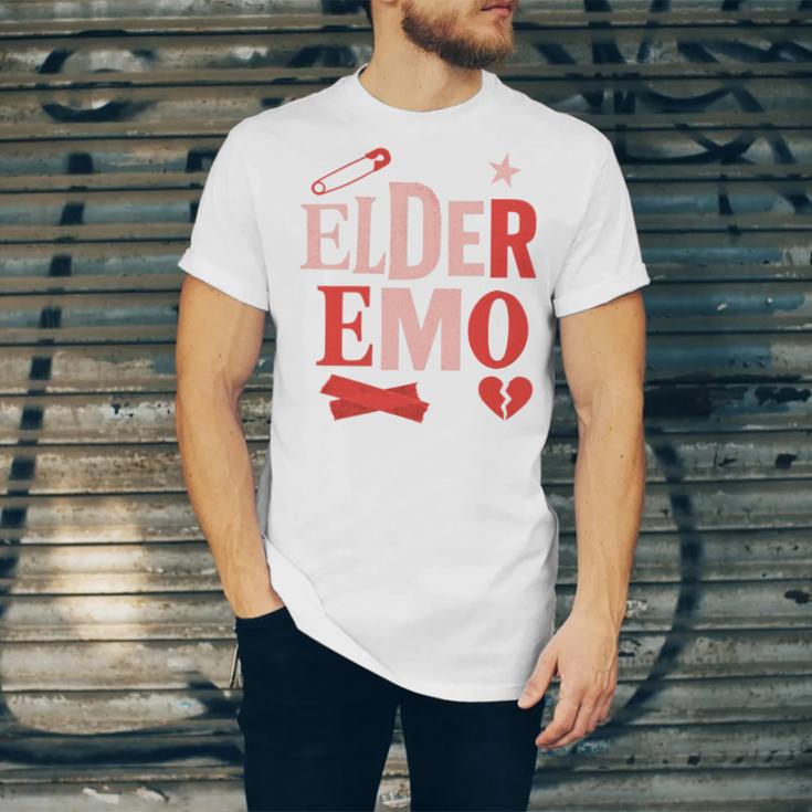 Elder Emo Retro Punk Typography Nostalgia Premium Tri-Blend Unisex Jersey T-Shirt