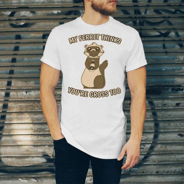 Ew People Ferret Saying Mask Introvert Ferrets Unisex Jersey T-Shirt Ew People Ferret Saying Mask Introvert Ferrets Unisex Jersey T-Shirt