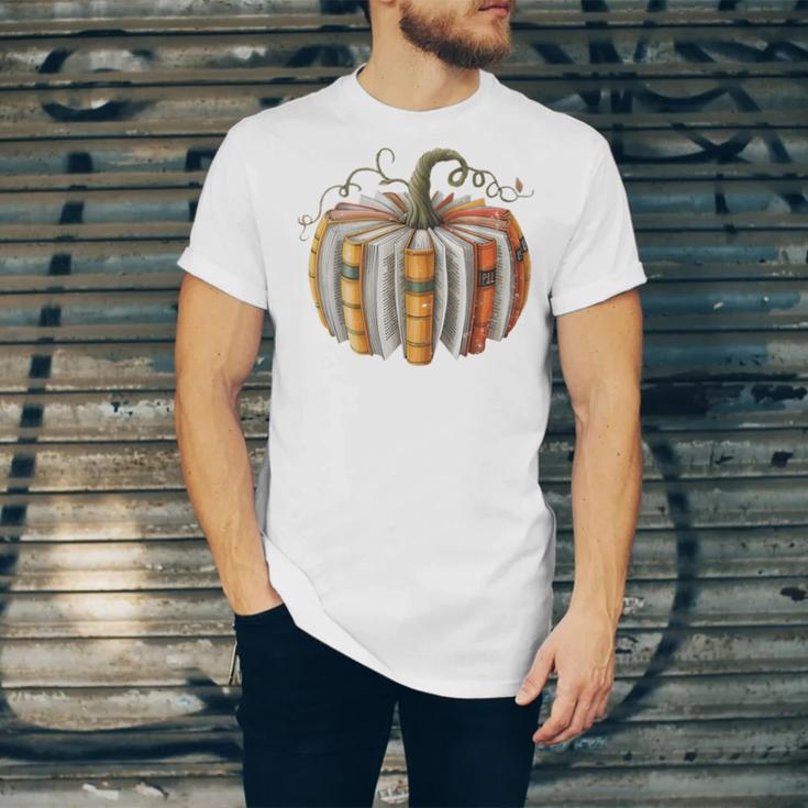 Fall Book Pumpkin Fall Librarians Bookworm Teachers Students Unisex Jersey T-Shirt Fall Book Pumpkin Fall Librarians Bookworm Teachers Students Unisex Jersey T-Shirt