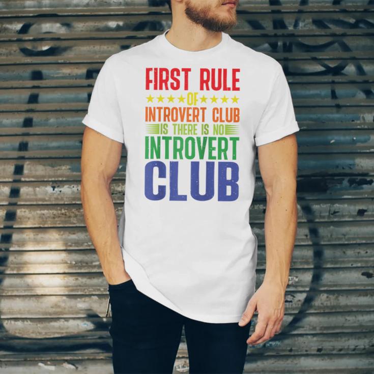 First Rule Of Introvert Club Is There Is No Introvert Club Raglan Baseball Tee Unisex Jersey T-Shirt First Rule Of Introvert Club Is There Is No Introvert Club Raglan Baseball Tee Unisex Jersey T-Shirt