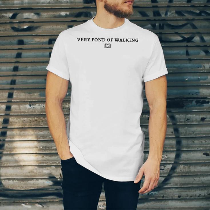Very Fond Of Walking Book Lover Mom Walking Unisex Jersey T-Shirt