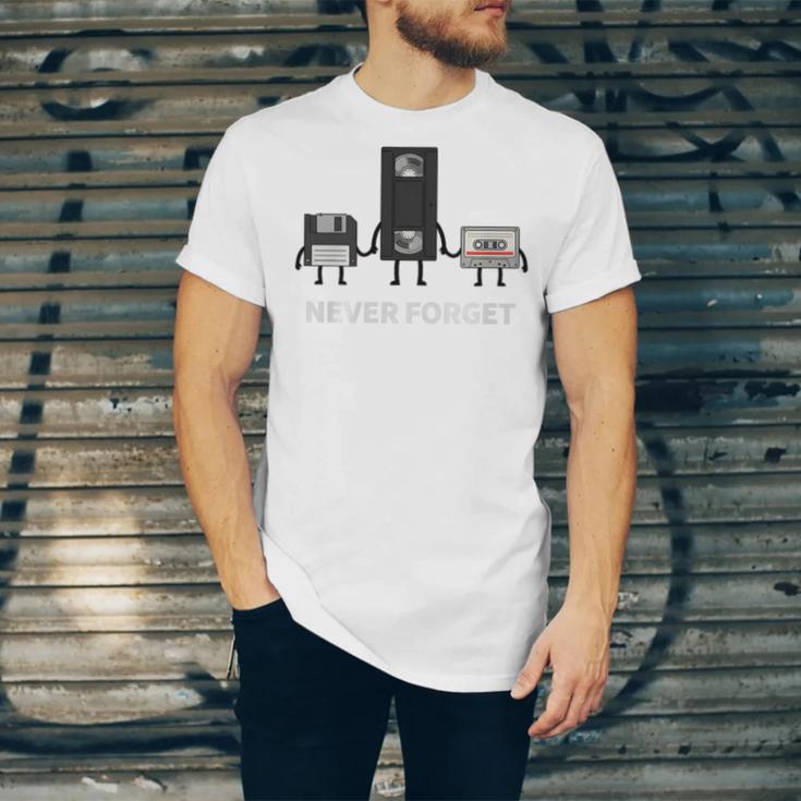 Never Forget Retro Nostalgia Tapes Throwback 80s Premium Tri-Blend Unisex Jersey T-Shirt