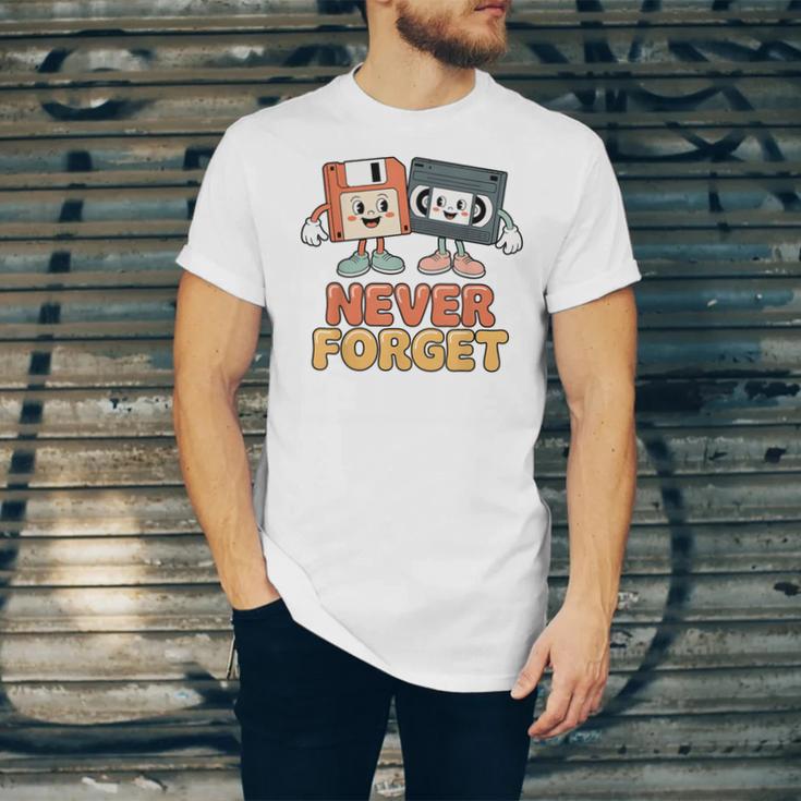 Never Forget Retro Old Technology Nostalgia Unisex Jersey T-Shirt