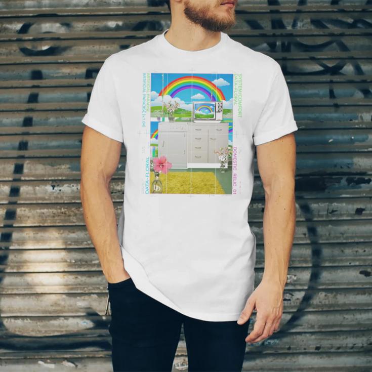 Frutiger Aero Aesthetic Rainbow Glitch Art Unisex Jersey T-Shirt