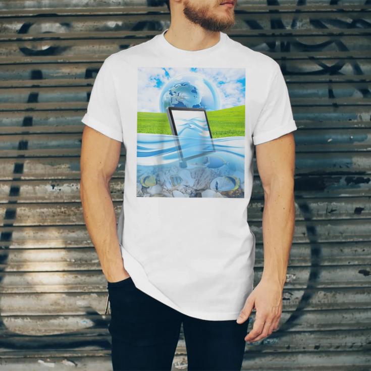 Frutiger Aero Aesthetic Tech Water Fishes Monitor Screen Raglan Baseball Tee Unisex Jersey T-Shirt Frutiger Aero Aesthetic Tech Water Fishes Monitor Screen Raglan Baseball Tee Unisex Jersey T-Shirt