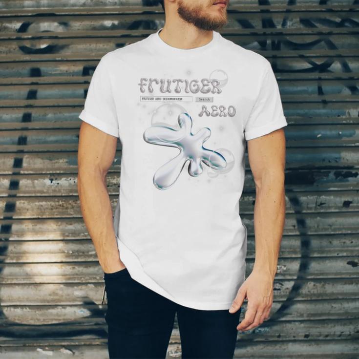 Frutiger Aero Y2K Fashion Trends Statement Piece Tech Orb Premium Tri-Blend Unisex Jersey T-Shirt