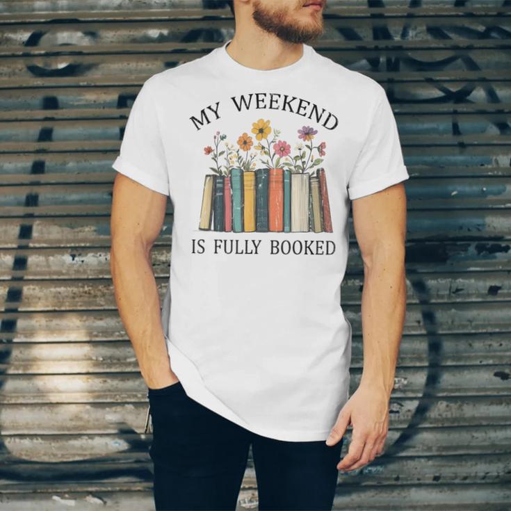My Weekend Is Fully Booked Cozy Bookish Unisex Jersey T-Shirt