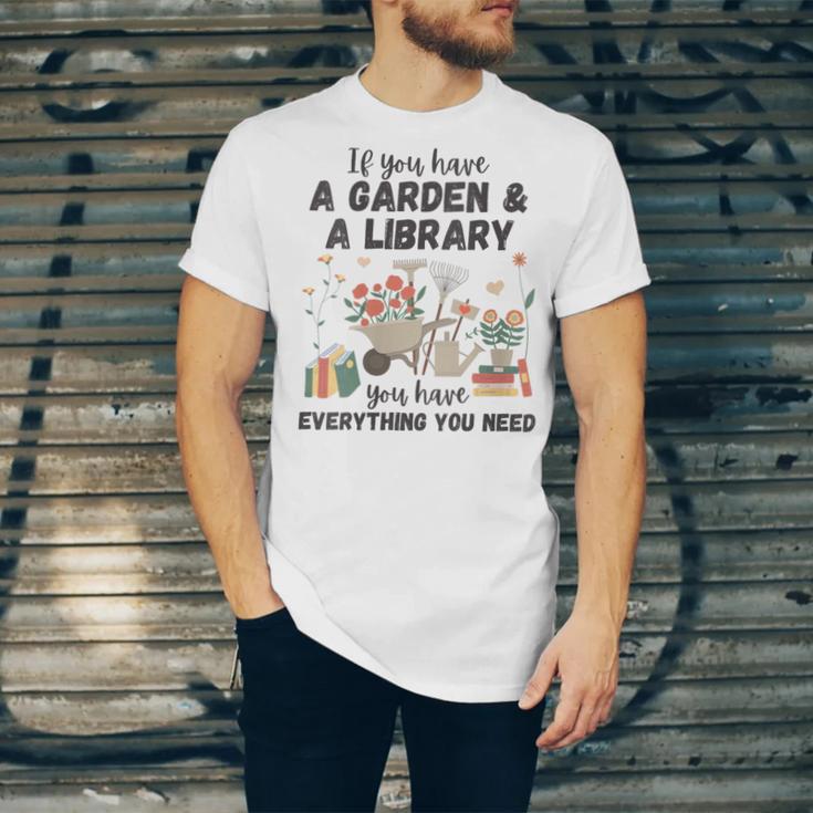 Gardening & Library Lover Books Reading Plants Cute Unisex Jersey T-Shirt Gardening & Library Lover Books Reading Plants Cute Unisex Jersey T-Shirt