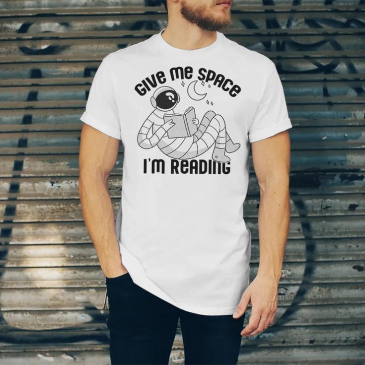 GIVE ME Space I'm Reading Kids Astronaut Book Reader Meme Premium Tri-Blend Unisex Jersey T-Shirt