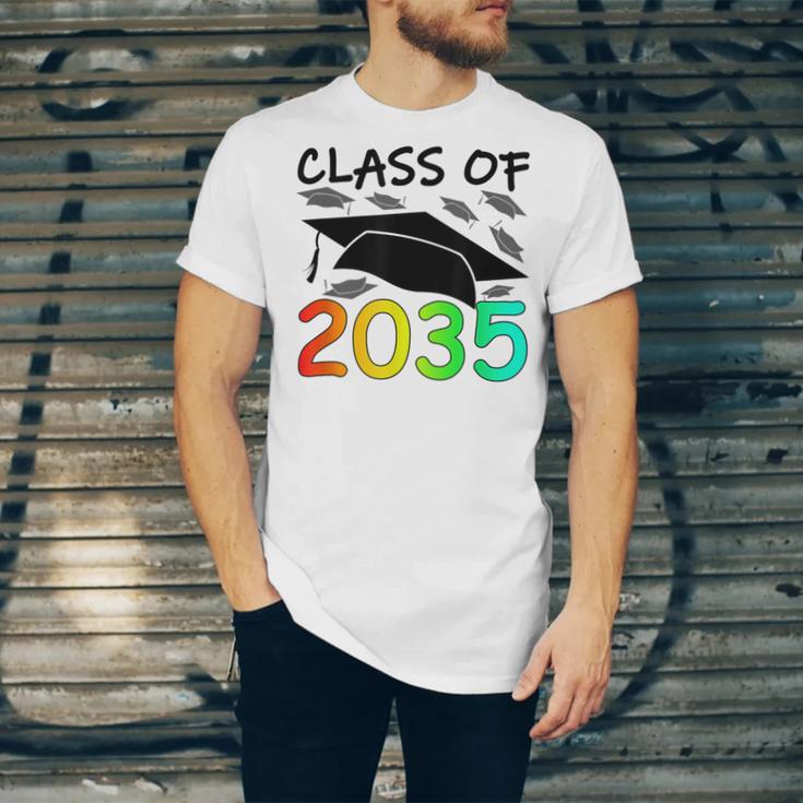 Graduation Class Of 2035 Hand Prints Space Pre-K -12th Grade Unisex Jersey T-Shirt