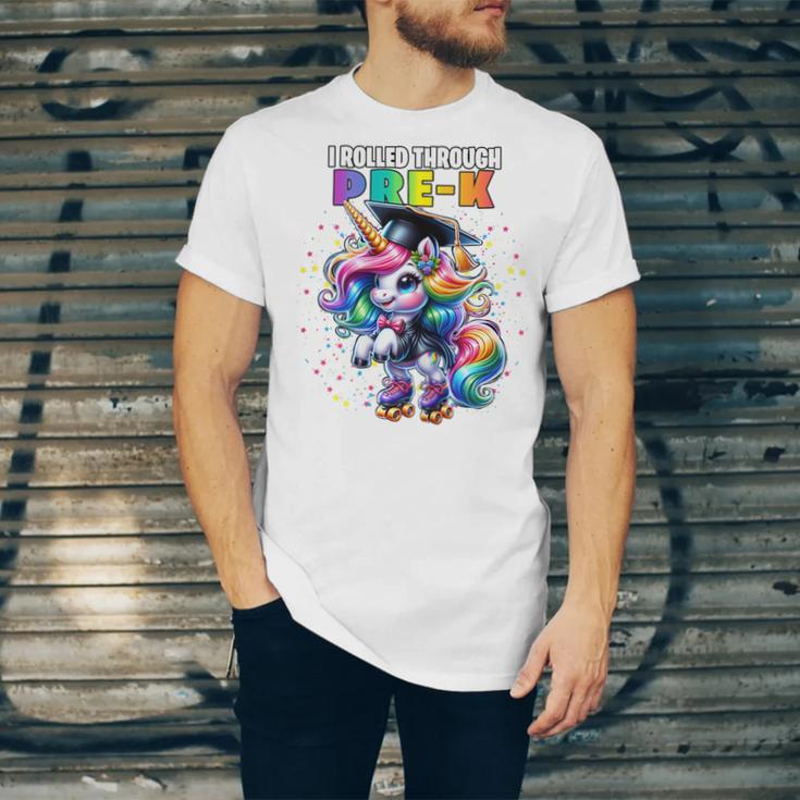 Graduation Pre-K Unicorn Roller Skate Girls Preschool Grad Unisex Jersey T-Shirt