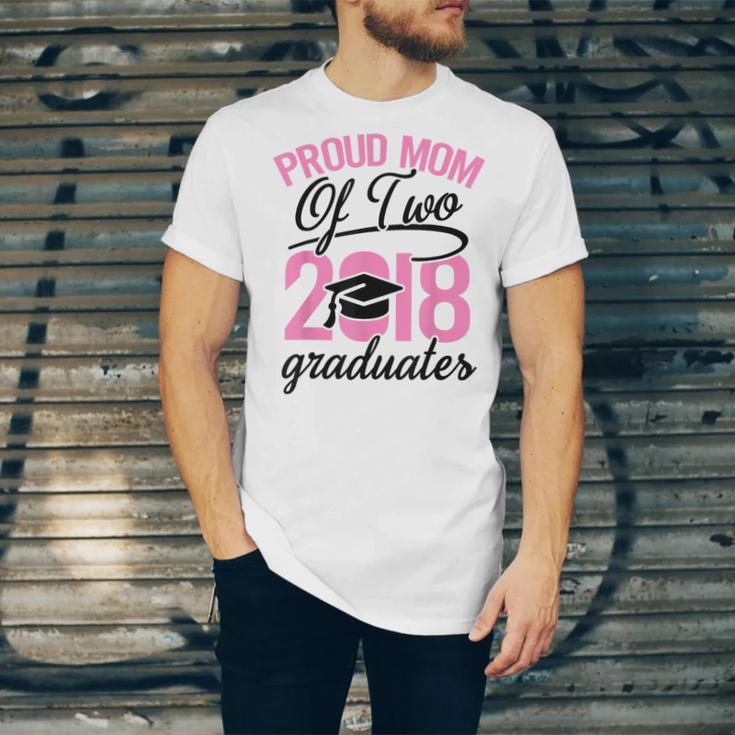 Graduation Shirt For Mom With Twins Proud Mom Of Two Unisex Jersey T-Shirt