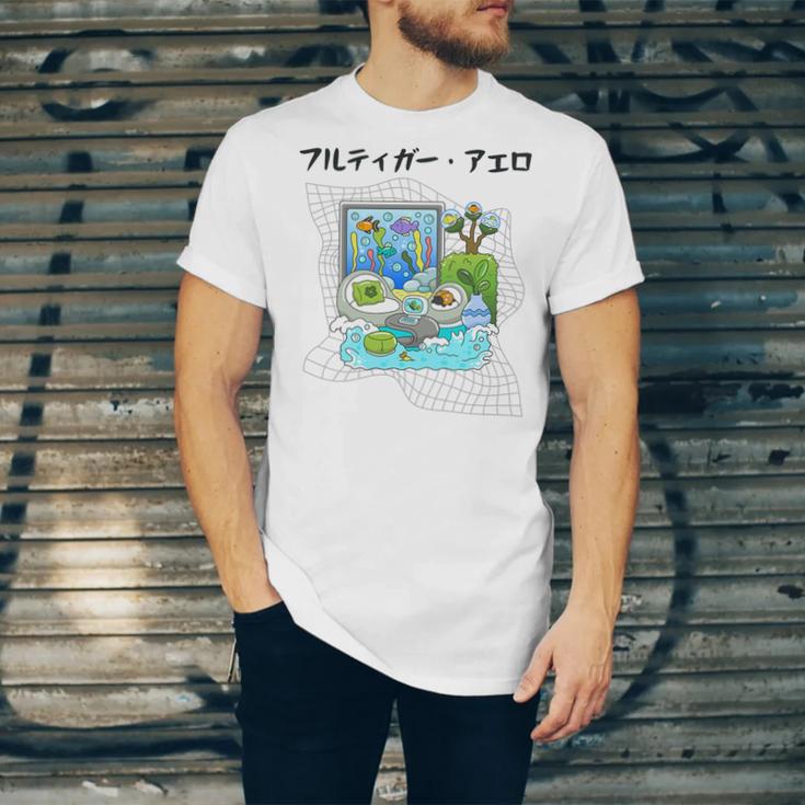Grass Fun UI UX Er Computer Retro Fish Frutiger Aero Premium Tri-Blend Unisex Jersey T-Shirt Grass Fun UI UX Er Computer Retro Fish Frutiger Aero Premium Tri-Blend Unisex Jersey T-Shirt