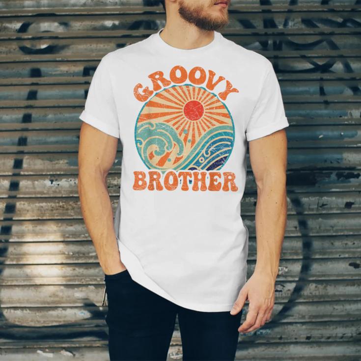 Groovy Brother 70s Aesthetic Nostalgia 1970's Retro Brother Unisex Jersey T-Shirt