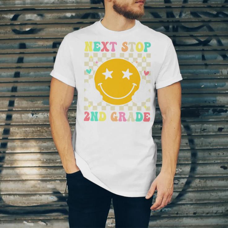 Groovy Next Stop 2nd Grade 1st Grade Graduation 2025 Premium Unisex Jersey T-Shirt