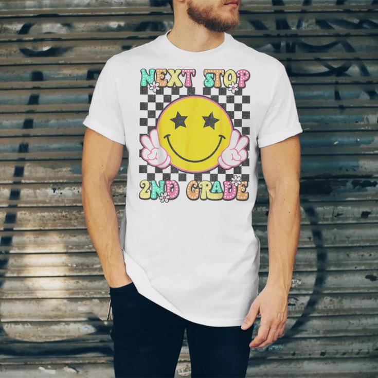 Groovy Next Stop 2nd Grade 1st Grade Graduation 2025 Unisex Jersey T-Shirt