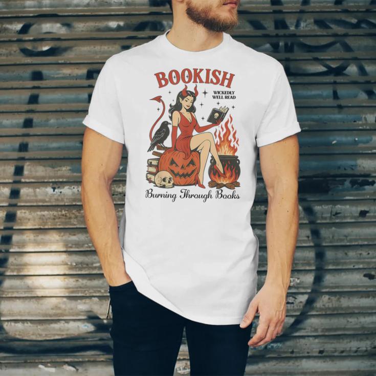 Halloween Bookish Witchy Book Club Hot Girls Read Unisex Jersey T-Shirt Halloween Bookish Witchy Book Club Hot Girls Read Unisex Jersey T-Shirt