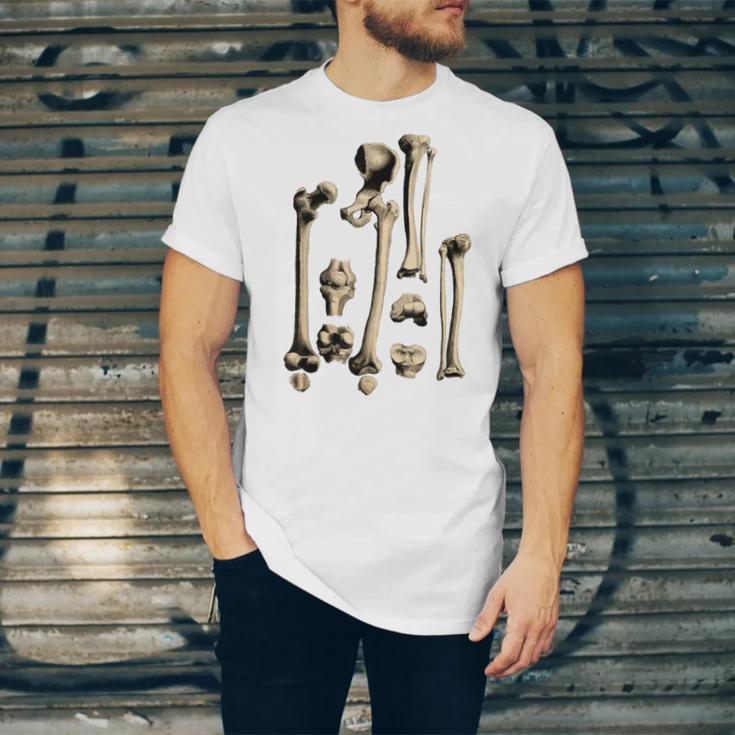 Hip And Leg Bones Book Print Vintage Human Bones Unisex Jersey T-Shirt