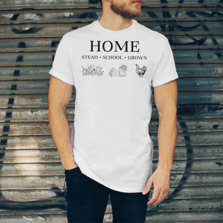 Home Stead School Grown Flowers Book Chicken Unisex Jersey T-Shirt