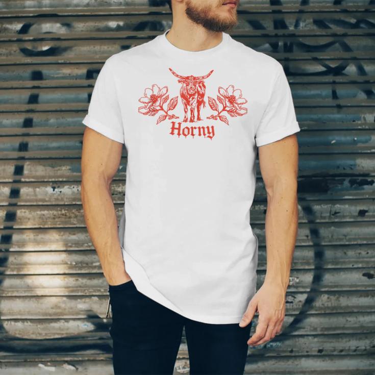 Horny Bull Romance Reader Shirt Spicy Books Bull Pun Unisex Jersey T-Shirt Horny Bull Romance Reader Shirt Spicy Books Bull Pun Unisex Jersey T-Shirt