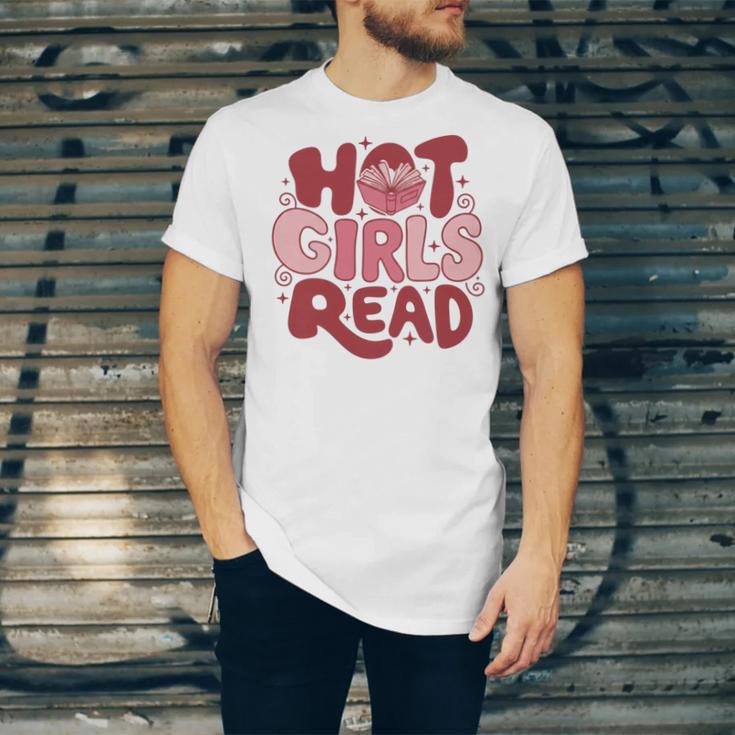 Hot Girls Read Book Lover Feminist Reader Premium Tri-Blend Unisex Jersey T-Shirt