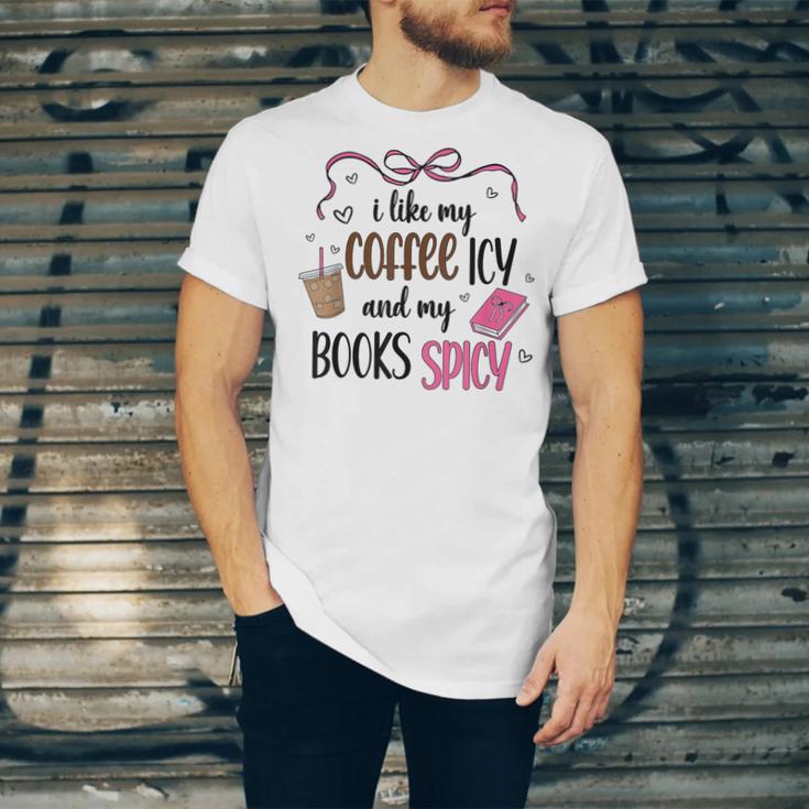 Iced Coffee & Reading Smut Books Girly Spicy Novels Unisex Jersey T-Shirt