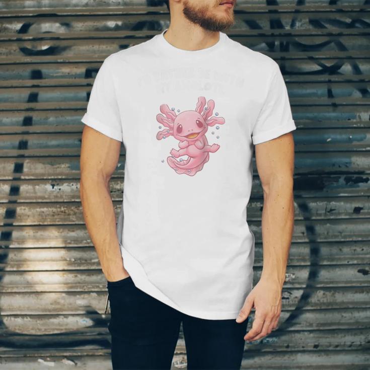 Id Rather Be With My Axolotl Salamander Introvert Raglan Baseball Tee Unisex Jersey T-Shirt