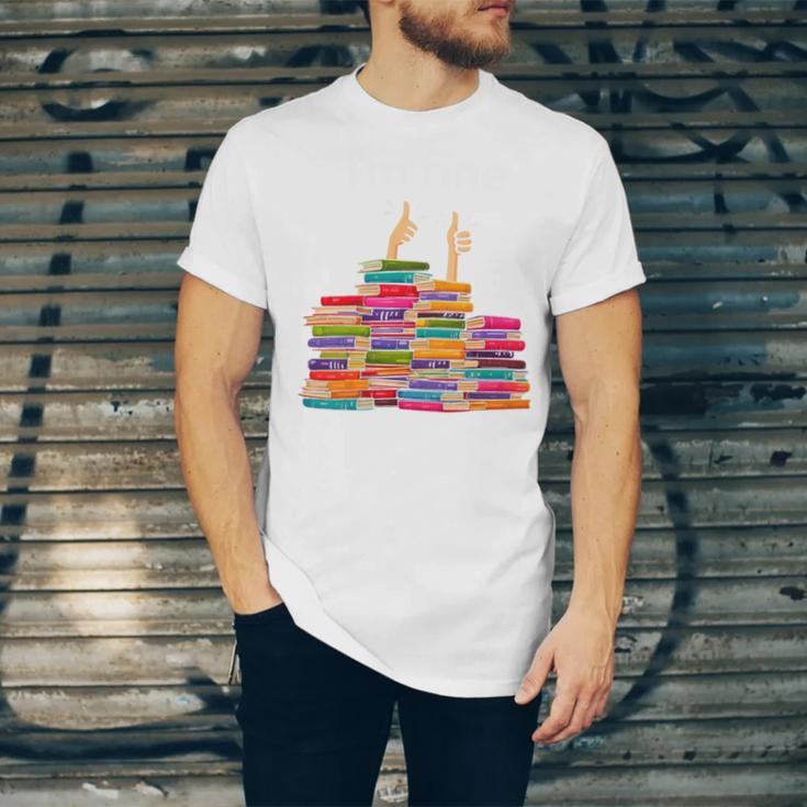 I'm Fine Reading Books Reader Book Lover Librarian Unisex Jersey T-Shirt I'm Fine Reading Books Reader Book Lover Librarian Unisex Jersey T-Shirt