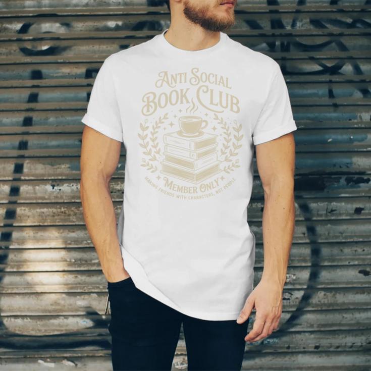 Introvert Books Club Member Coffee Book Lovers Vintage Premium Tri-Blend Unisex Jersey T-Shirt