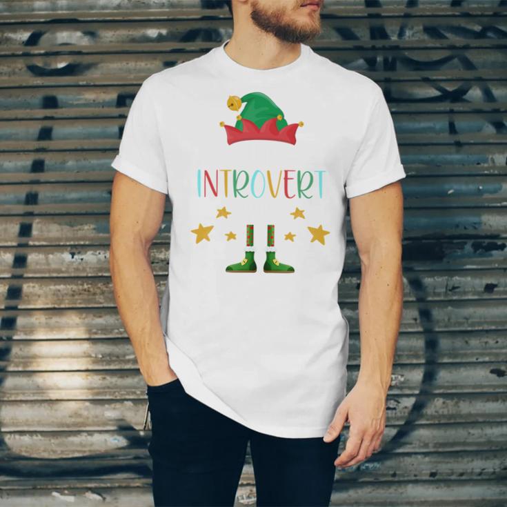 The Introvert Elf Christmas Family Matching Fun Xmas Top Unisex Jersey T-Shirt