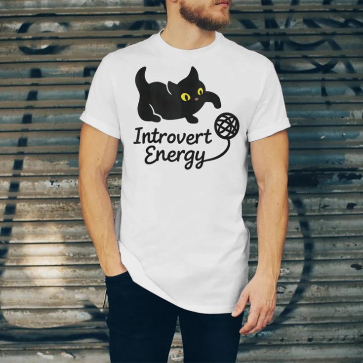 Introvert Energy Cat Love Cat Meme Unisex Jersey T-Shirt Introvert Energy Cat Love Cat Meme Unisex Jersey T-Shirt