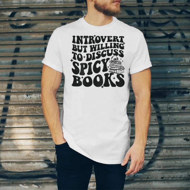 Introvert But Willing To Discuss Spicy Books Unisex Jersey T-Shirt Introvert But Willing To Discuss Spicy Books Unisex Jersey T-Shirt