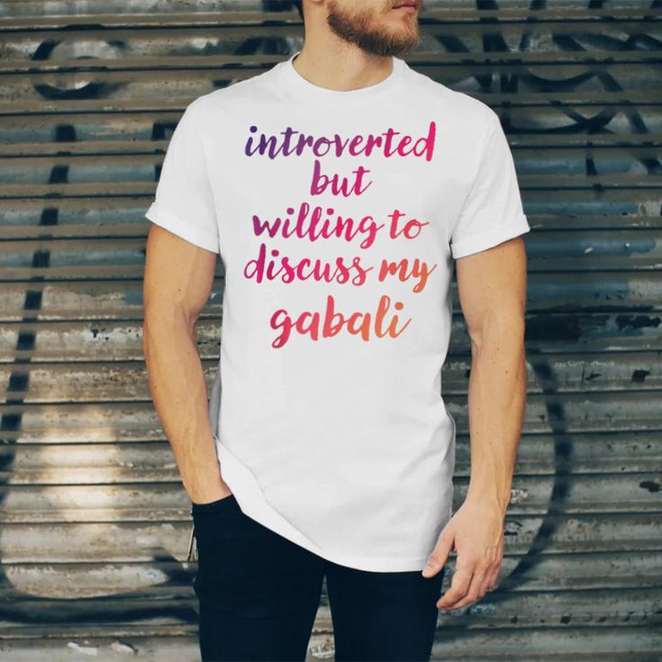 Introverted Willing To Discuss Gabali Introvert Unisex Jersey T-Shirt Introverted Willing To Discuss Gabali Introvert Unisex Jersey T-Shirt