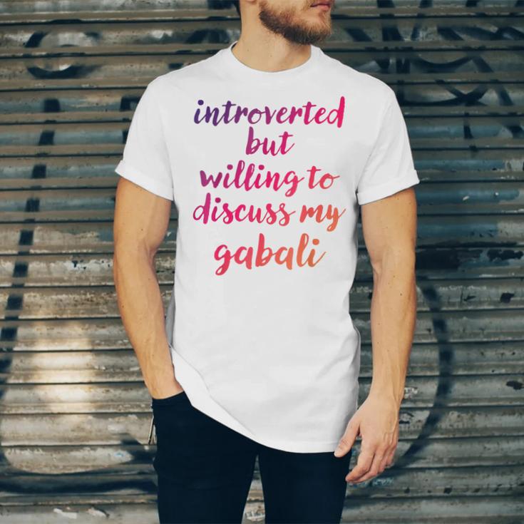 Introverted Willing To Discuss Gabali Introvert Unisex Jersey T-Shirt Introverted Willing To Discuss Gabali Introvert Unisex Jersey T-Shirt