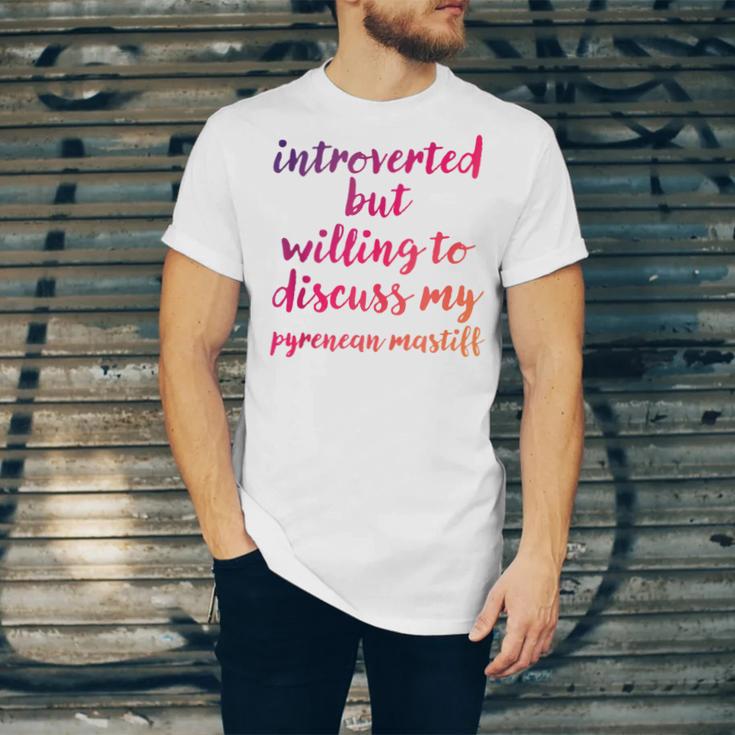 Introverted Willing To Discuss Pyrenean Mastiff Introvert Unisex Jersey T-Shirt Introverted Willing To Discuss Pyrenean Mastiff Introvert Unisex Jersey T-Shirt