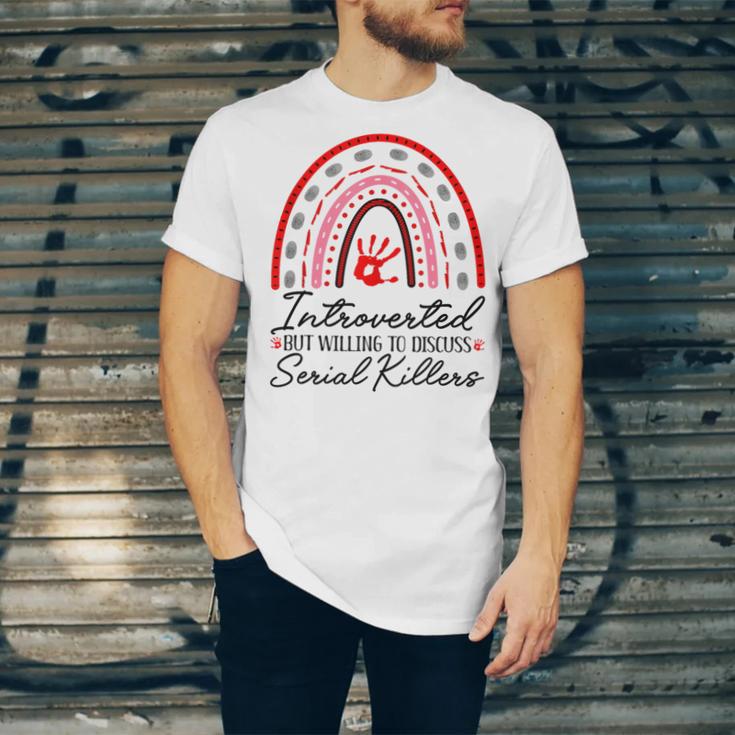 Introverted But Willing To Discuss Serial Killers True Crime Unisex Jersey T-Shirt Introverted But Willing To Discuss Serial Killers True Crime Unisex Jersey T-Shirt