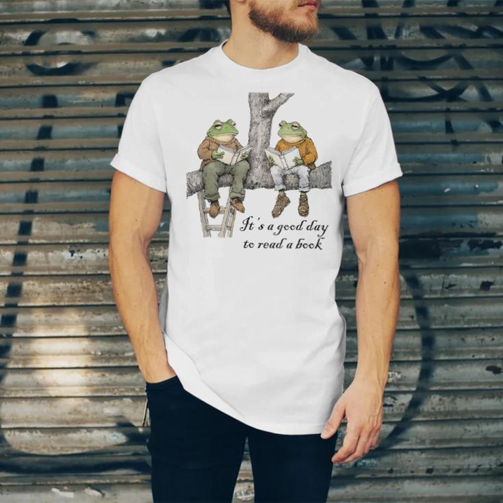 It's A Good Day To Read A Book Frog Toad Unisex Jersey T-Shirt