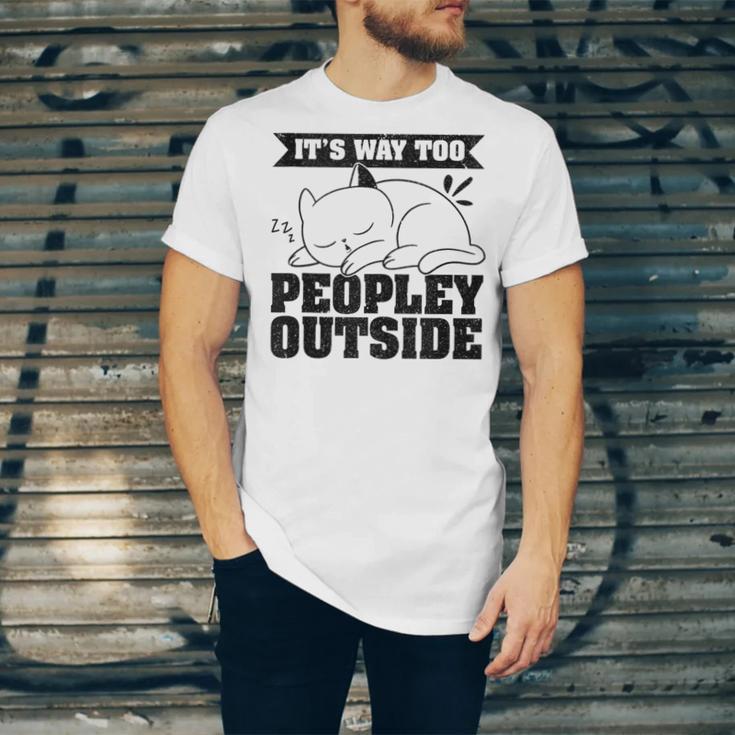It's Way Too Peopley Outside Anti Social Introvert Unisex Jersey T-Shirt It's Way Too Peopley Outside Anti Social Introvert Unisex Jersey T-Shirt