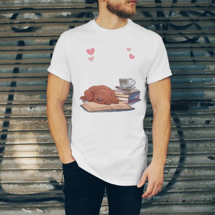 Just a Girl Who Loves Dogs Books Coffee T-Shirt Unisex Jersey T-Shirt