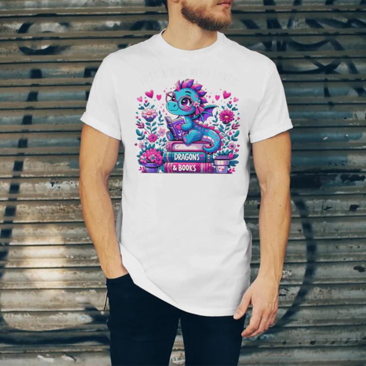 Just A Girl Who Loves Dragons And Books Cute Dragon Reading Premium Tri-Blend Unisex Jersey T-Shirt Just A Girl Who Loves Dragons And Books Cute Dragon Reading Premium Tri-Blend Unisex Jersey T-Shirt
